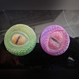 Lot Of 2 Resin Handmade Dragon Eye Brooches